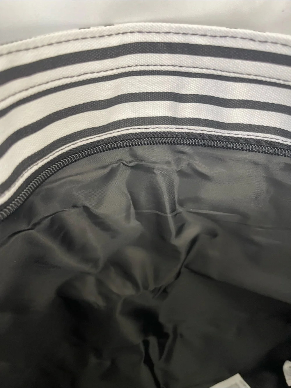 MEW- Victoria's Secret Black and White Vertical Stripe Tote
